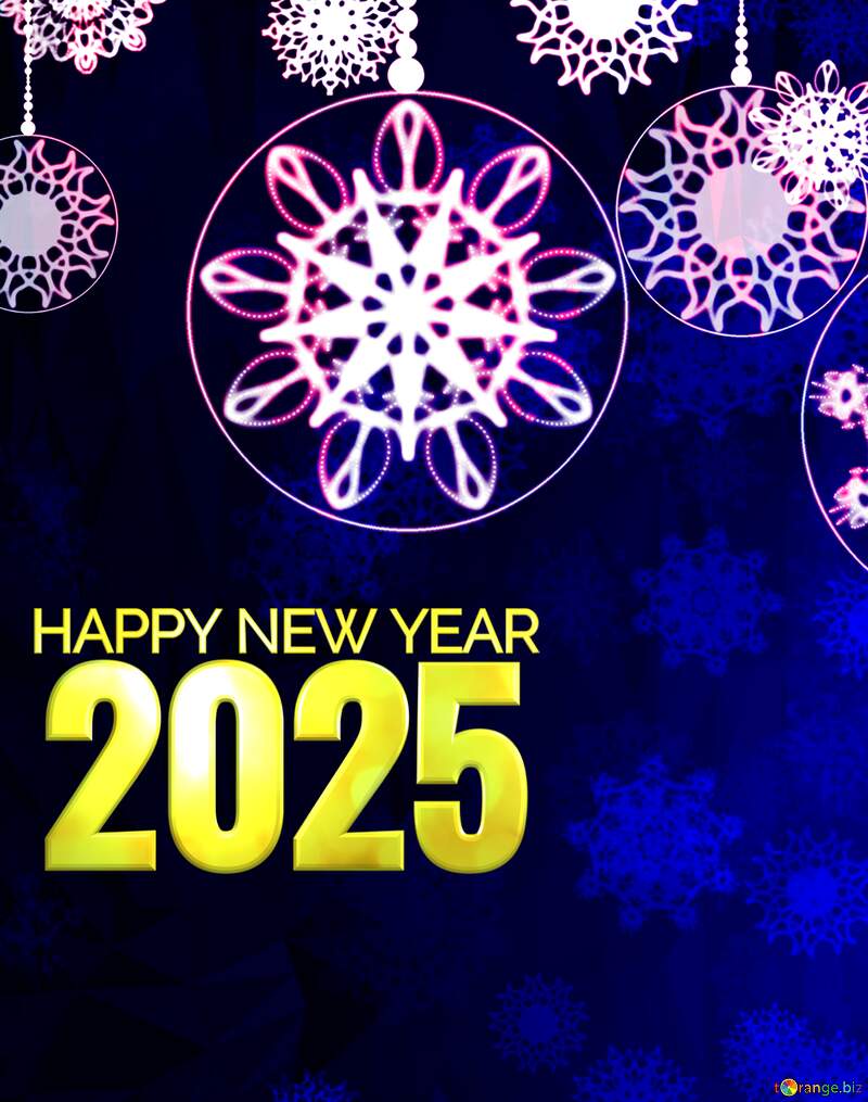 happy new year 2025 Clipart Polygonal abstract geometrical background with triangles Christmas №40711