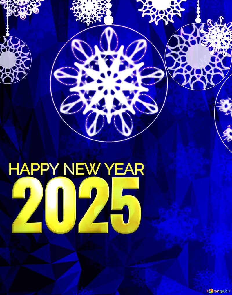 happy new year 2025 Clipart Polygonal abstract geometrical background with triangles Christmas №40711