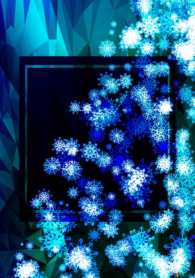 Clipart Christmas snowflakes Polygonal abstract geometrical background with triangles №40736