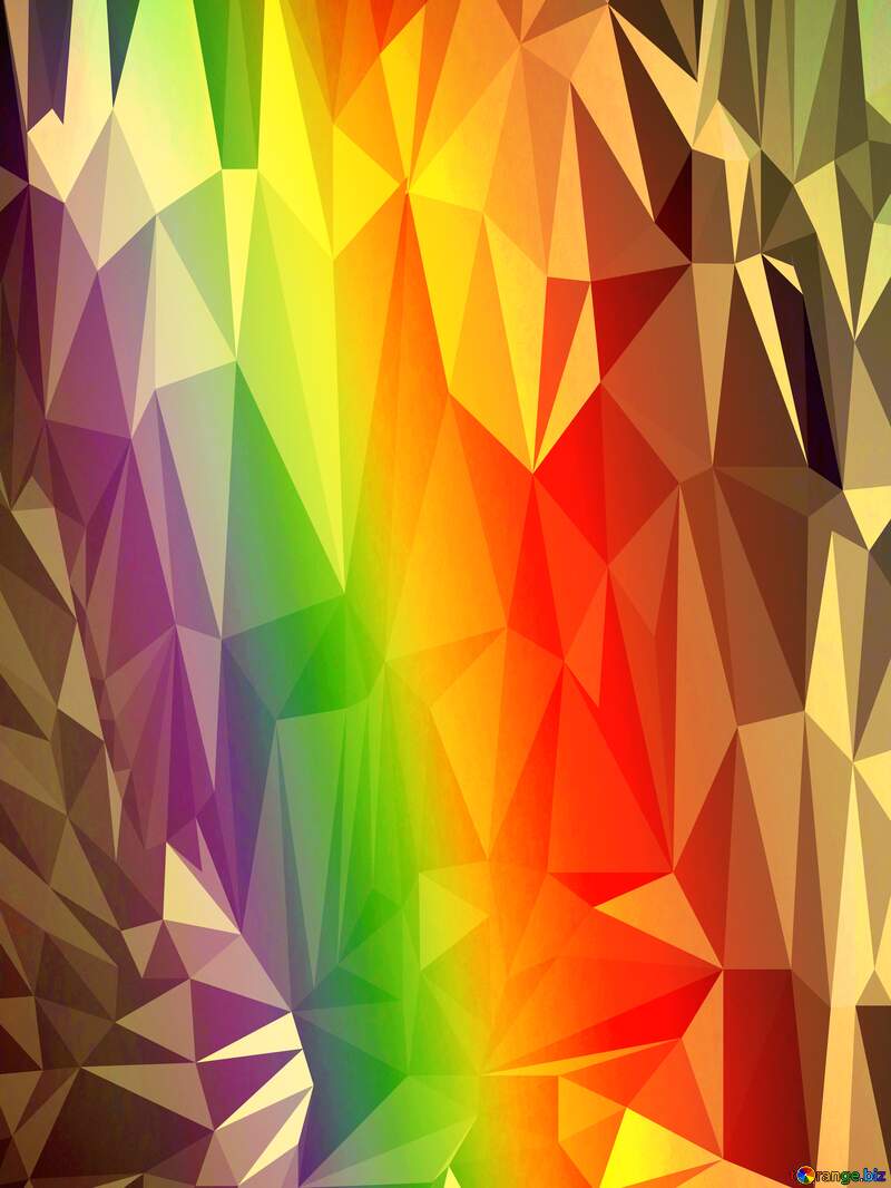 rainbow in sky Polygonal abstract geometrical background with triangles №43242