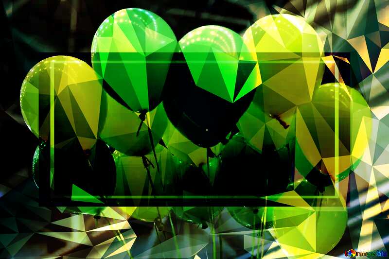 balloons Template Polygonal abstract geometrical background with triangles №48851