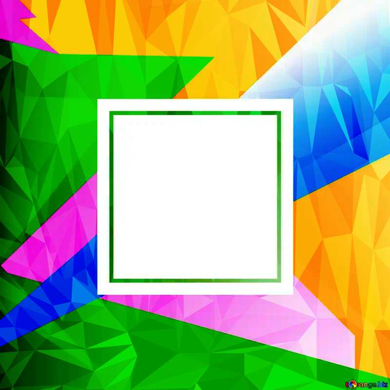 Colorful illustration template frame Polygonal abstract geometrical background with triangles №49675