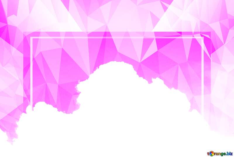 Pink Sky Cloud Template Polygonal abstract geometrical background with triangles №31045