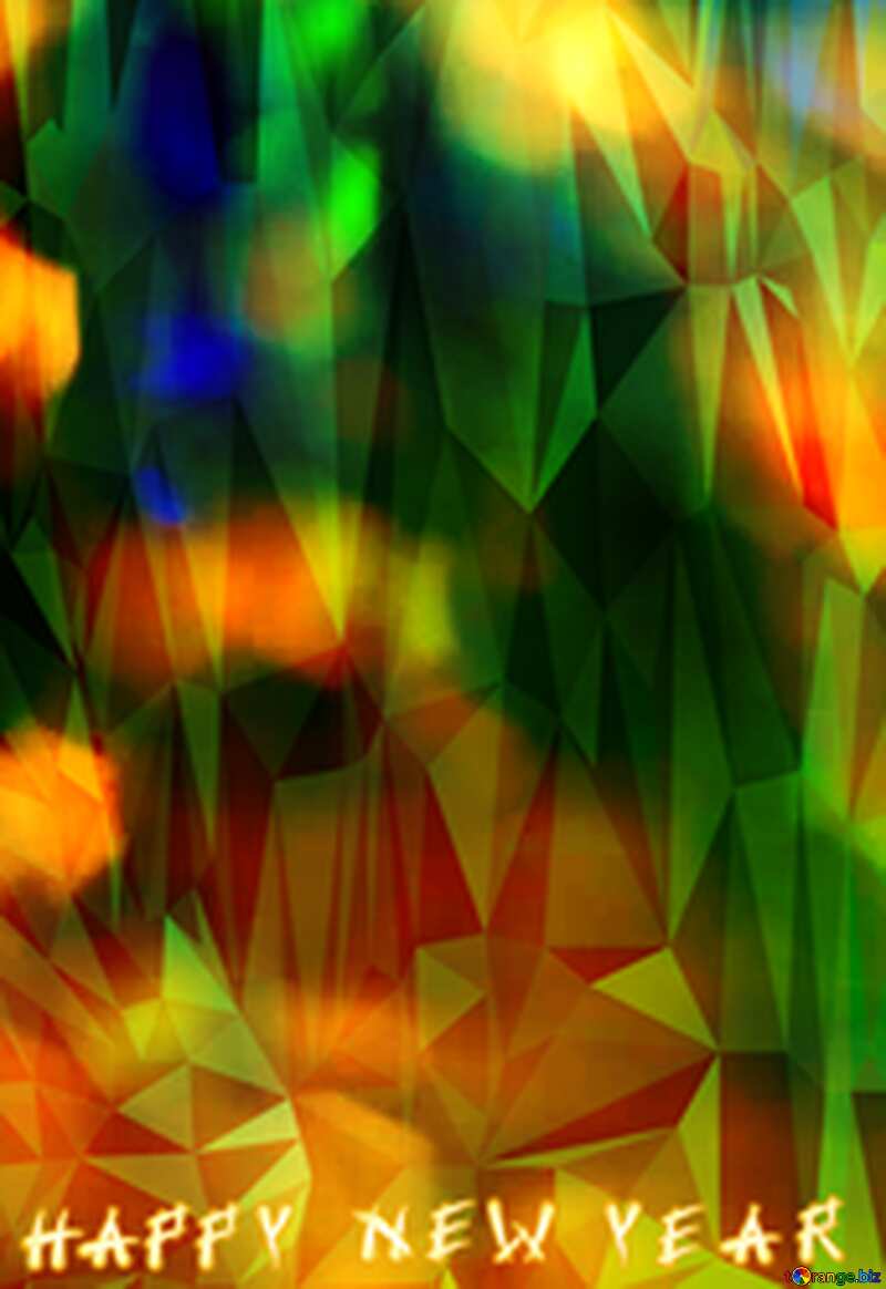 Color festive background. Polygonal abstract geometrical background with triangles Happy new year №7343