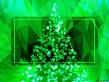 FX №204964 Clipart Christmas tree of snowflakes Winter template illustration Polygonal abstract geometrical...