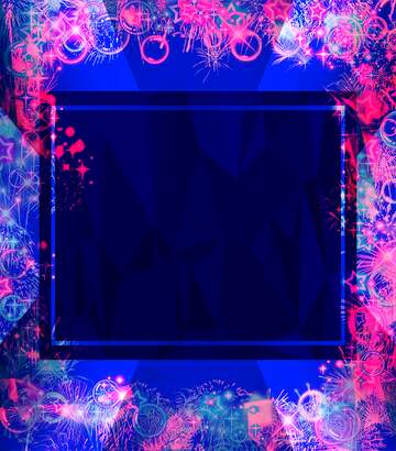 FX №204411 Frame blue template Polygonal abstract geometrical background with triangles