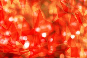 FX №204364 A brilliant red Polygonal abstract geometrical background with triangles