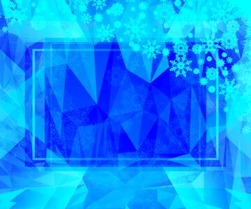 FX №204441 Blue Christmas ice Polygonal abstract geometrical background with triangles