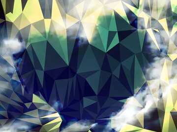 FX №204146 Heart of clouds Polygonal abstract geometrical background with triangles