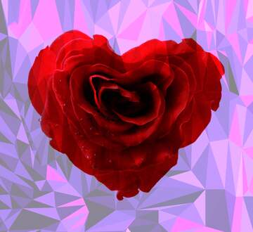 FX №204048 Rose heart Polygonal abstract geometrical background with triangles