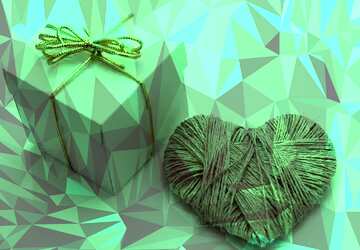 FX №204040 A love gift Polygonal abstract geometrical background with triangles