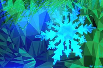 FX №204898 Winter snowflake Polygonal abstract geometrical background with triangles