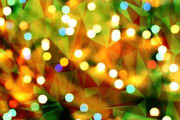 FX №204207 Christmas Yellow color. Polygonal abstract geometrical background with triangles