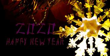 FX №204922 2020 New year snowflake banner template