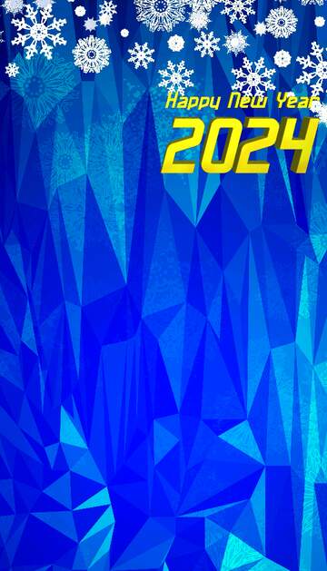 FX №204438 Blue Christmas happy new year 2024 Polygonal abstract geometrical background with triangles