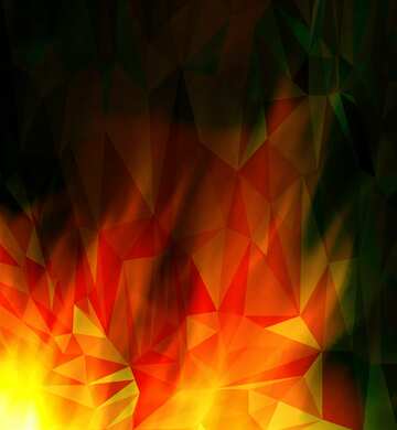 FX №204012 Fire flame Polygonal abstract geometrical background