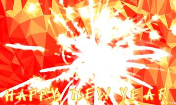 FX №204125 Pyrotechnics blurred Happy New Year Polygonal abstract geometrical background with triangles