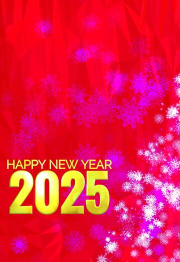 FX №204457 pink New year 2025 Polygonal abstract geometrical background with triangles