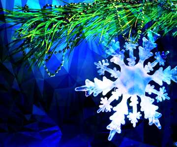 FX №204901 New year Winter snowflake blue Polygonal abstract geometrical background with triangles