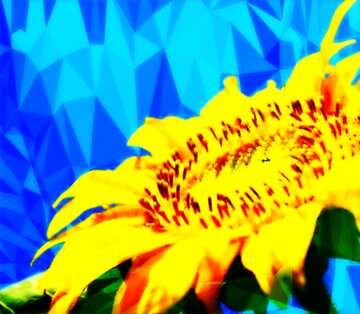 FX №204280 Sunflower Polygonal abstract geometrical background with triangles