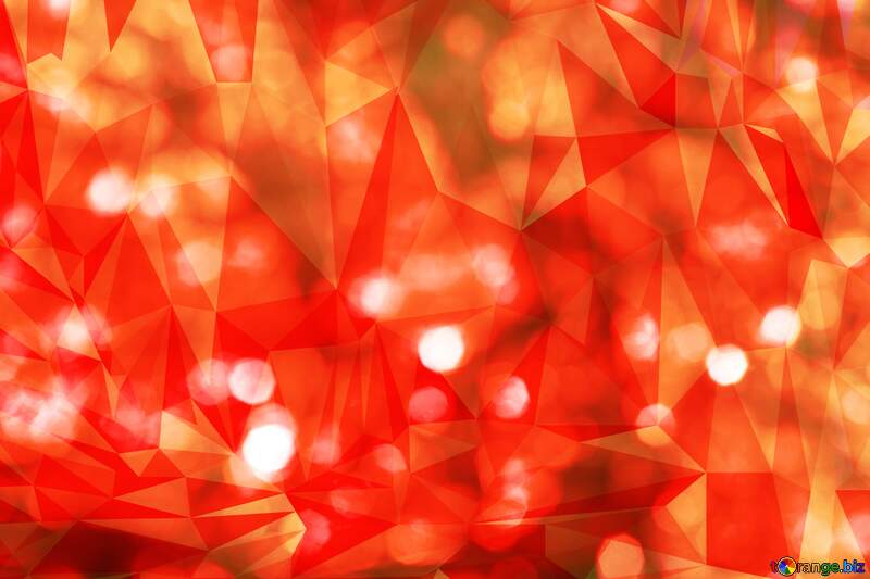 A brilliant red Polygonal abstract geometrical background with triangles №37816