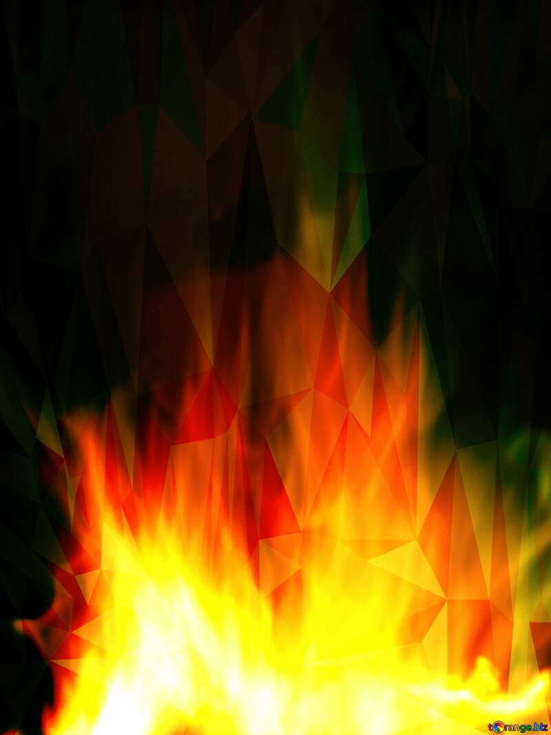 Fire dark Polygonal abstract geometrical background with triangles №9546