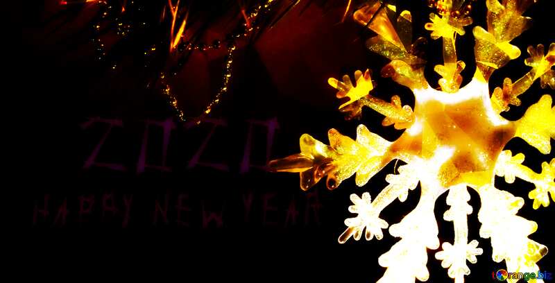 2020 New year snowflake banner template №2393