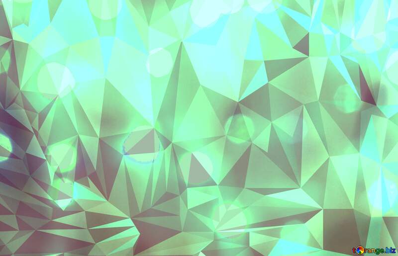 Bright christmas light blur green Polygonal abstract geometrical background with triangles №24606