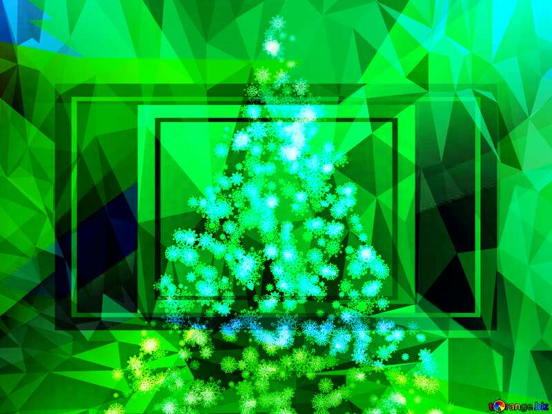 Christmas Clipart tree template Polygonal abstract geometrical background with triangles №40736