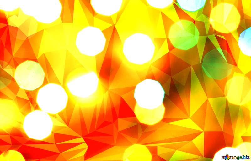 Christmas Lighten bokeh gold template Polygonal abstract geometrical background with triangles №24617