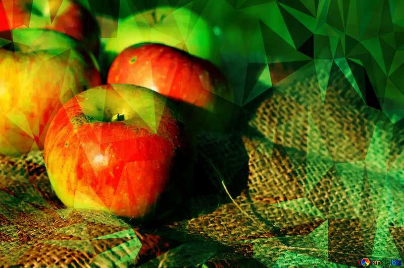 apples Polygonal abstract geometrical background with triangles №33559