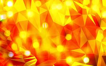 FX №205122 Lights bokeh orange Polygonal abstract geometrical background with triangles