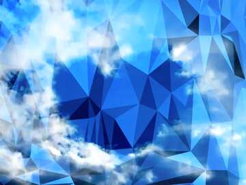 FX №205690 Heart from clouds Polygonal abstract geometrical background with triangles