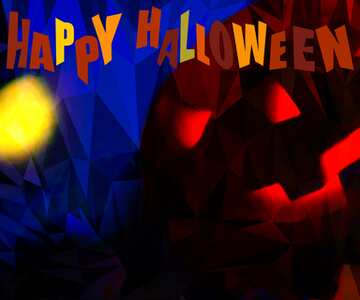 FX №205196 moon Halloween Polygonal abstract geometrical background with triangles