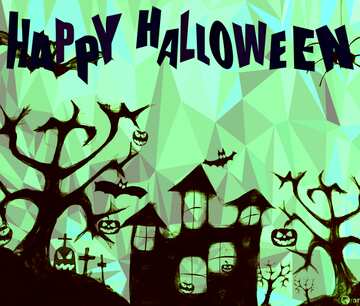 FX №205103 Clipart Happy Halloween Polygonal abstract geometrical background with triangles
