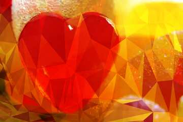 FX №205778 Bright Heart Polygonal abstract geometrical background with triangles