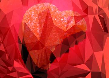 FX №205797 Broken Heart Polygonal abstract geometrical background with triangles