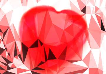 FX №205765 Jelly heart Polygonal abstract geometrical background with triangles
