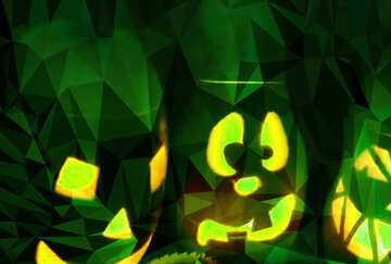 FX №205135 Halloween Pumpkins Polygonal abstract geometrical background with triangles