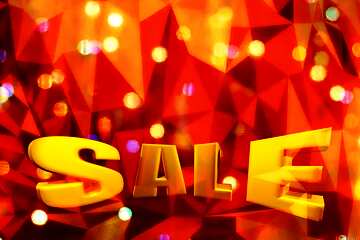 FX №205718 Lights in the background  Sales discount promotion banner orange triangles polygonal
