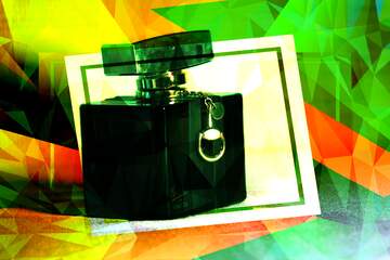 FX №205192 Perfume Gucci geometrical future template frame Polygonal abstract geometrical background with...