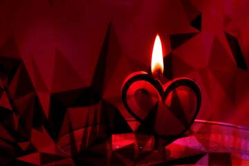 FX №205933 Candle in the form of heart Polygonal abstract geometrical background with triangles