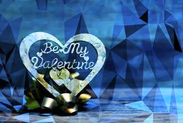 FX №205620 Be My Valentine blue Polygonal abstract geometrical background with triangles