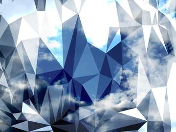 FX №205693 Heart in the sky hard Polygonal abstract geometrical background with triangles