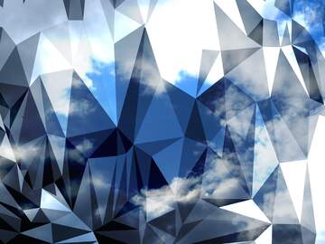 FX №205704 Heart in the white sky Polygonal abstract geometrical background with triangles
