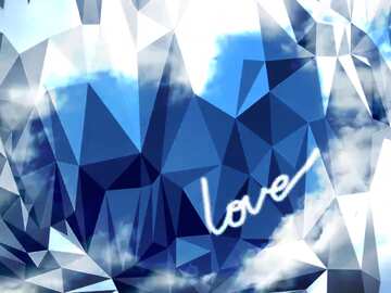 FX №205702 heart love polygonal