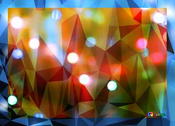 FX №205722 Lights in the background  blue light frame  polygonal triangles