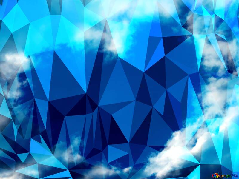 Heart of clouds Polygonal abstract geometrical background with triangles №22604