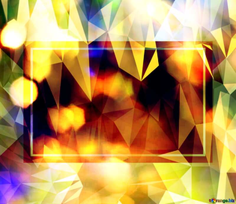 Color  festive  background. Polygonal frame №7343