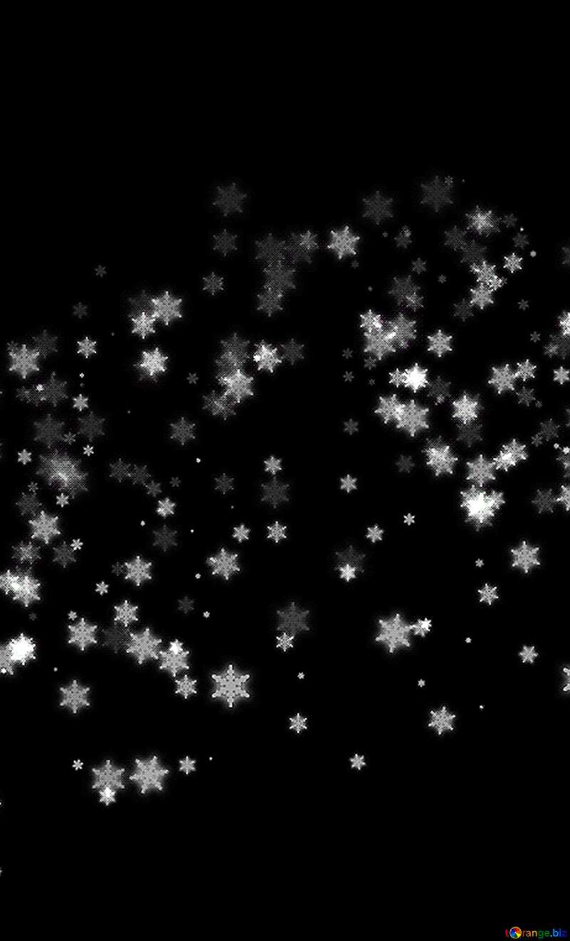 Background with snowflakes black  white №40031